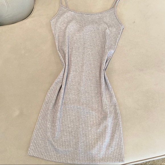 Grey Ribbed Dress - Picture 2 of 2